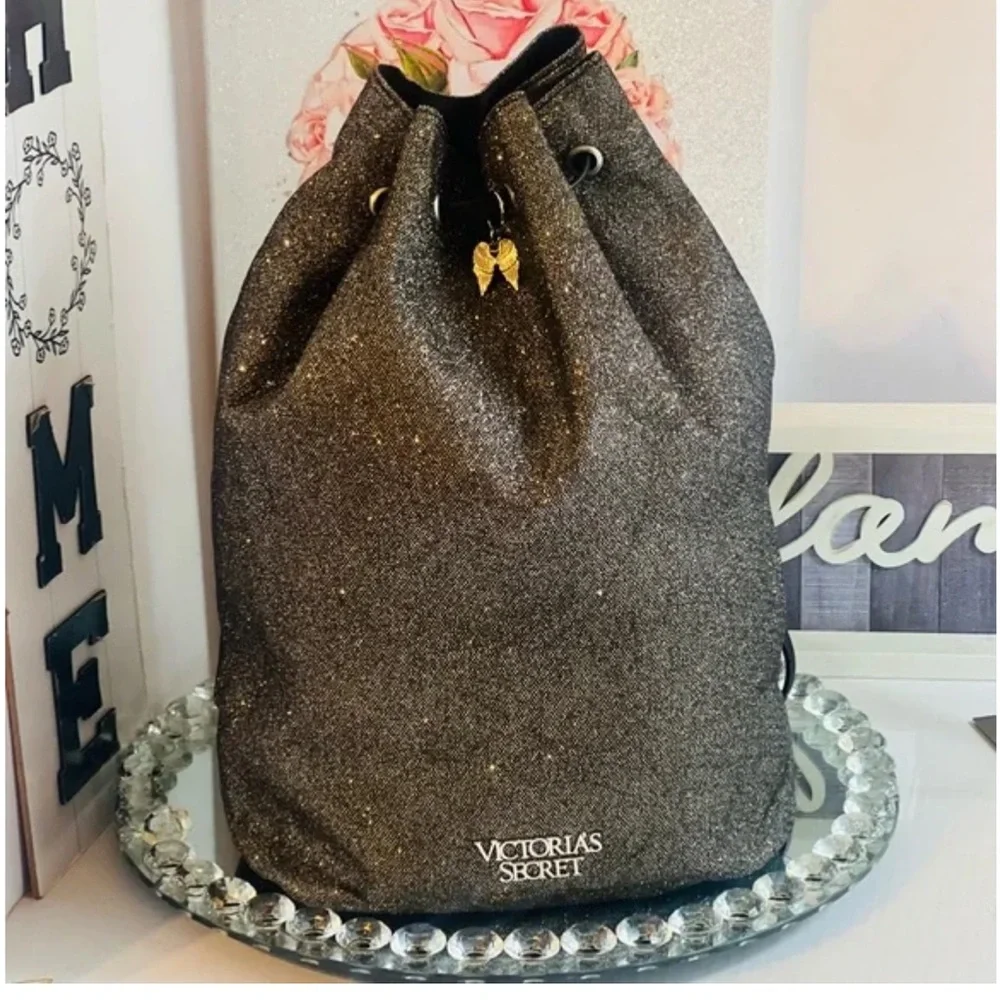 Victoria's Secret Sparkling Black Backpack